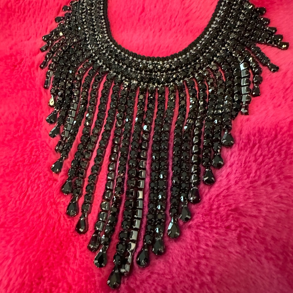 WHBM Black Chandelier Statement Necklace - Picture 3 of 5